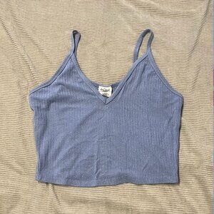Light blue cropped tank top, Tilly's size M